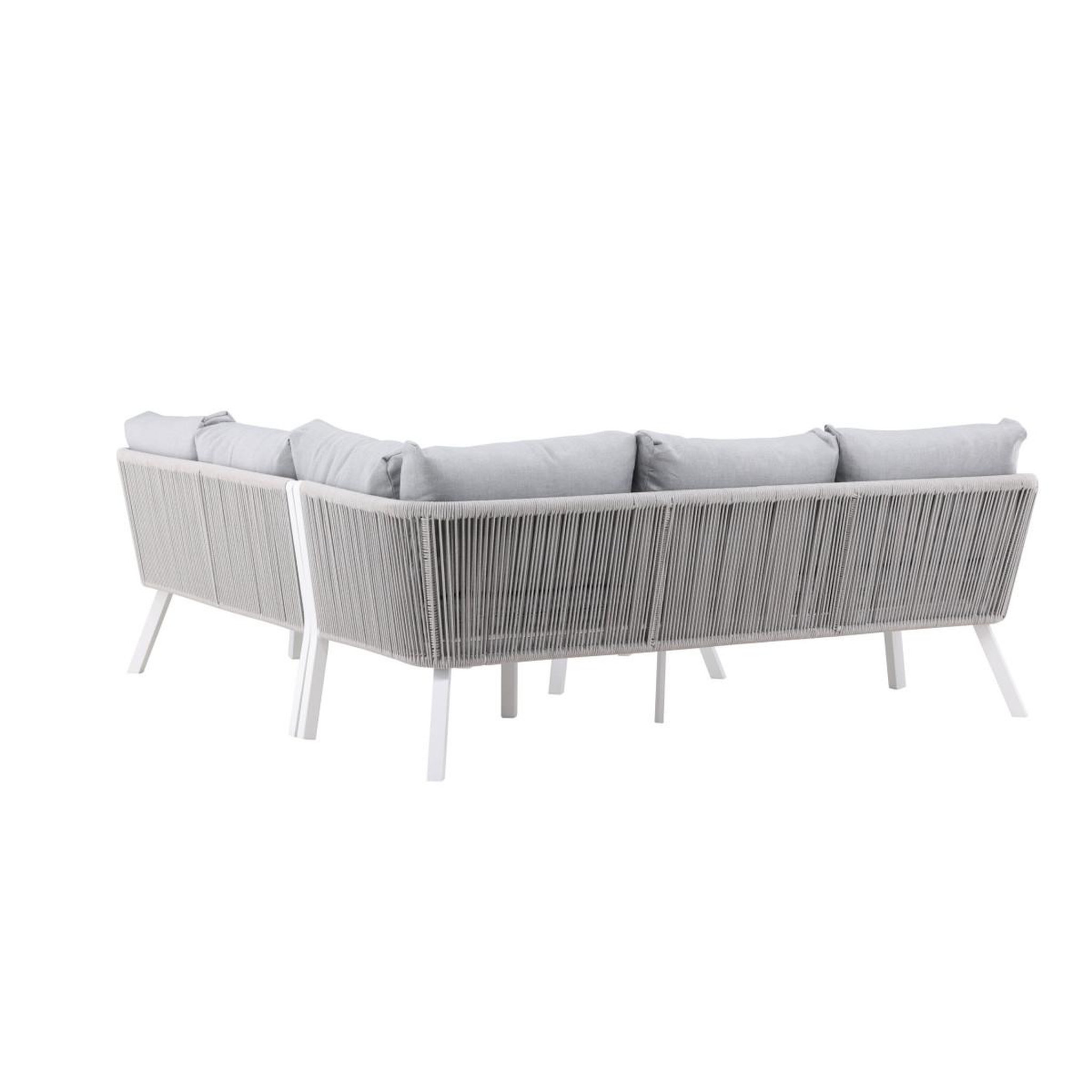 Voir la diapositive 5 : Paris Prix Salon d'angle de jardin  virya  206cm blanc & gris