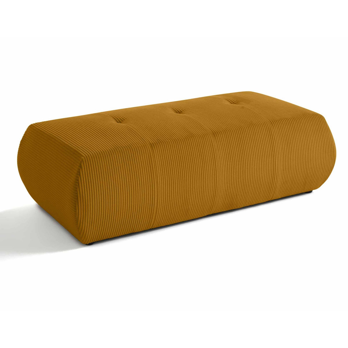 LISA DESIGN Onyx - pouf d'appoint - en velours côtelé
