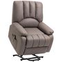 Voir la diapositive 1 : HOMCOM Fauteuil de relaxation électrique - fauteuil releveur inclinable - repose-pied ajustable - microfibre polyester gris