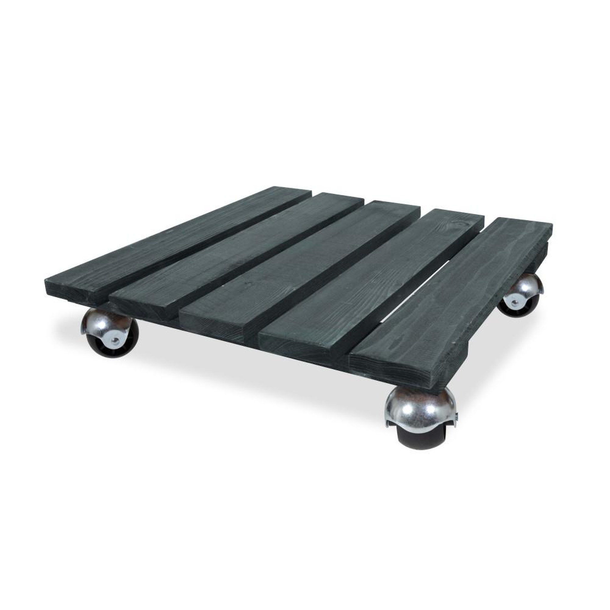 CENTRALE BRICO Roule-plantes en bois carré anthracite  basics  37,5 x 37,5 cm