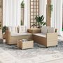 Voir la diapositive 1 : VIDAXL Canape de jardin avec table et coussins en forme de L beige