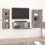 Voir la diapositive 3 : VIDAXL Ensemble de meubles TV 3 pcs Sonoma gris Bois d'ingenierie