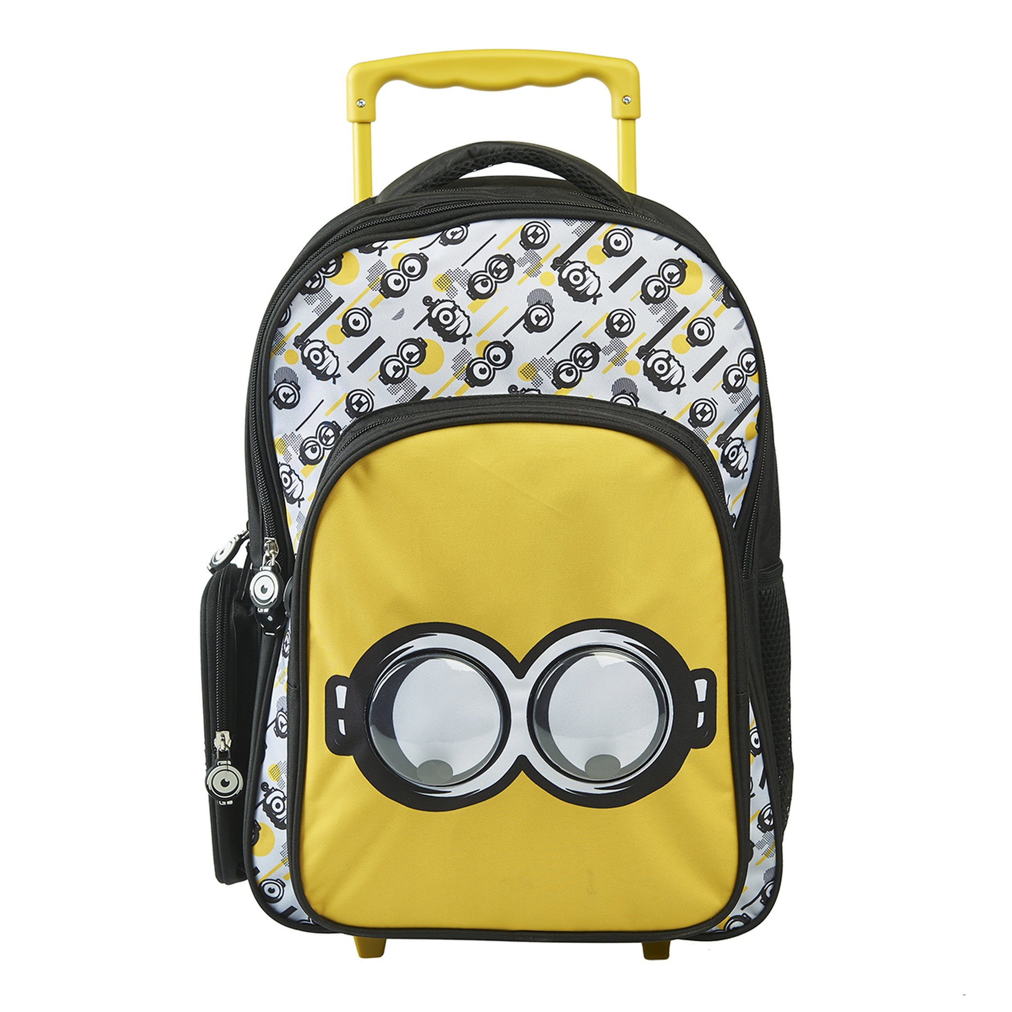 Voir la diapositive 1 : Sac à dos à roulettes jaune MINIONS