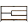 Voir la diapositive 4 : VIDAXL Table console chêne fumé 160x32x95 cm bois d ingénierie