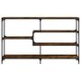 Voir la diapositive 4 : VIDAXL Table console chêne fumé 160x32x95 cm bois d ingénierie