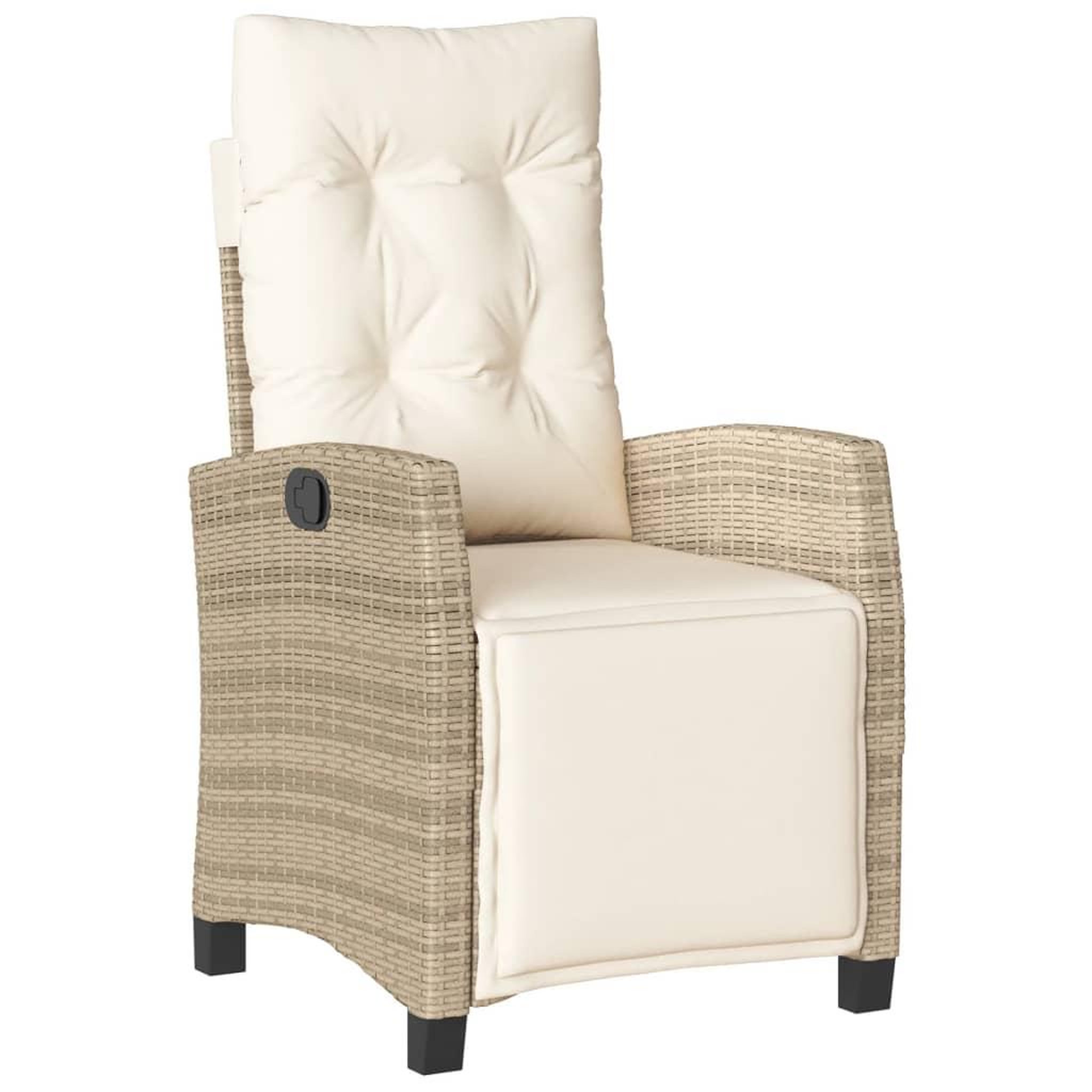 Voir la diapositive 3 : VIDAXL Ensemble a manger de jardin coussins 7 pcs melange beige rotin