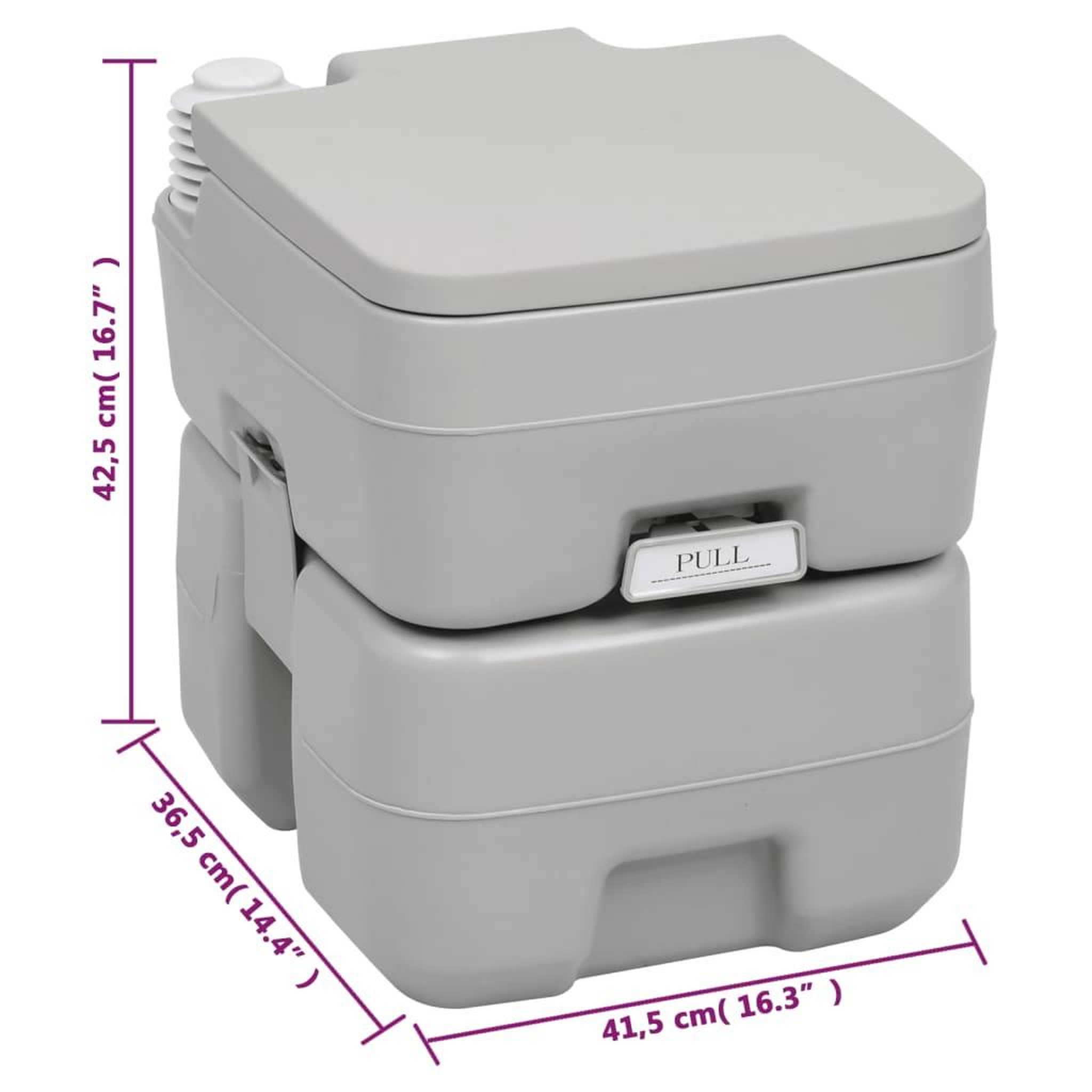 Voir la diapositive 6 : VIDAXL Ensemble de toilette et support de lavage des mains de camping
