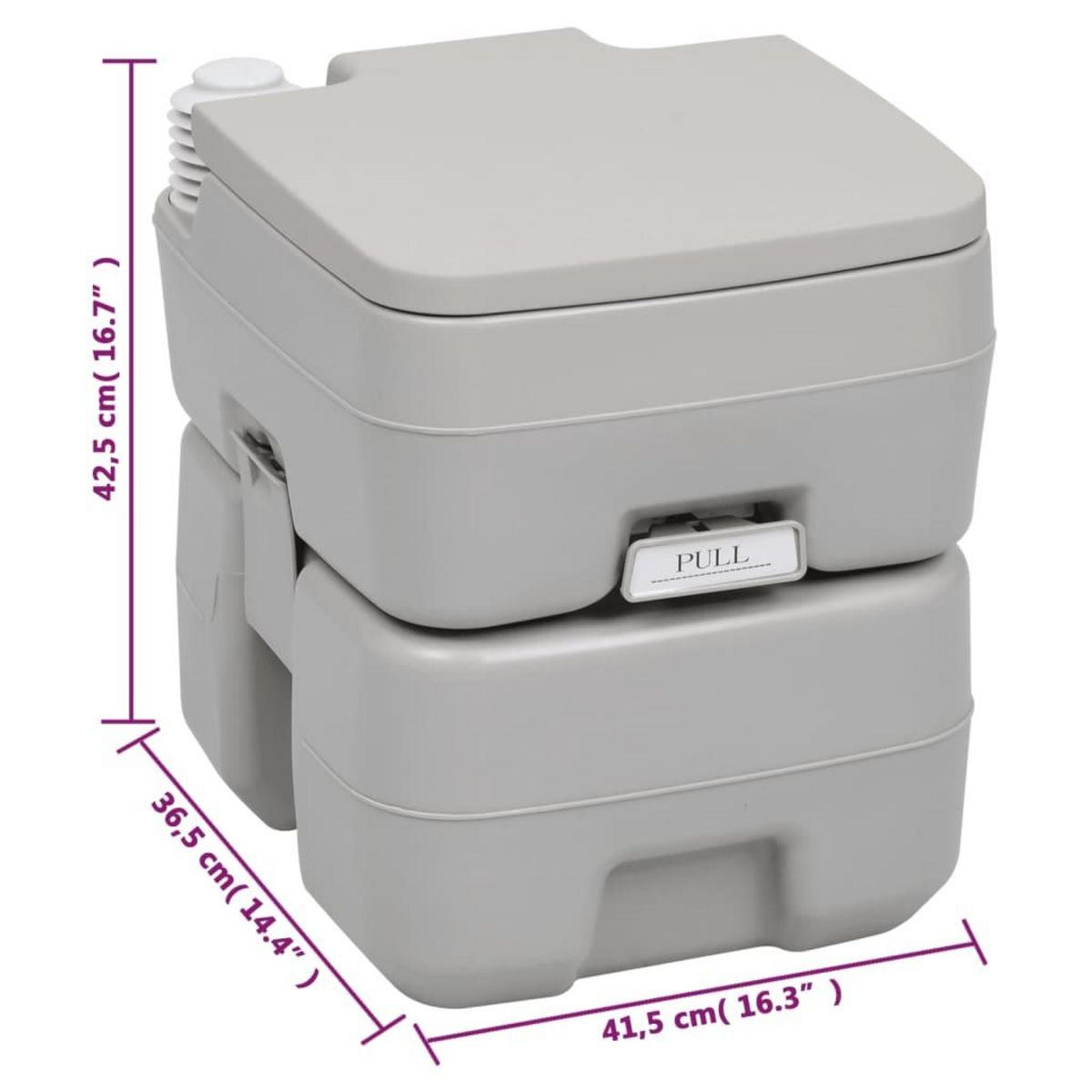 VIDAXL Ensemble de toilette et support de lavage des mains de camping