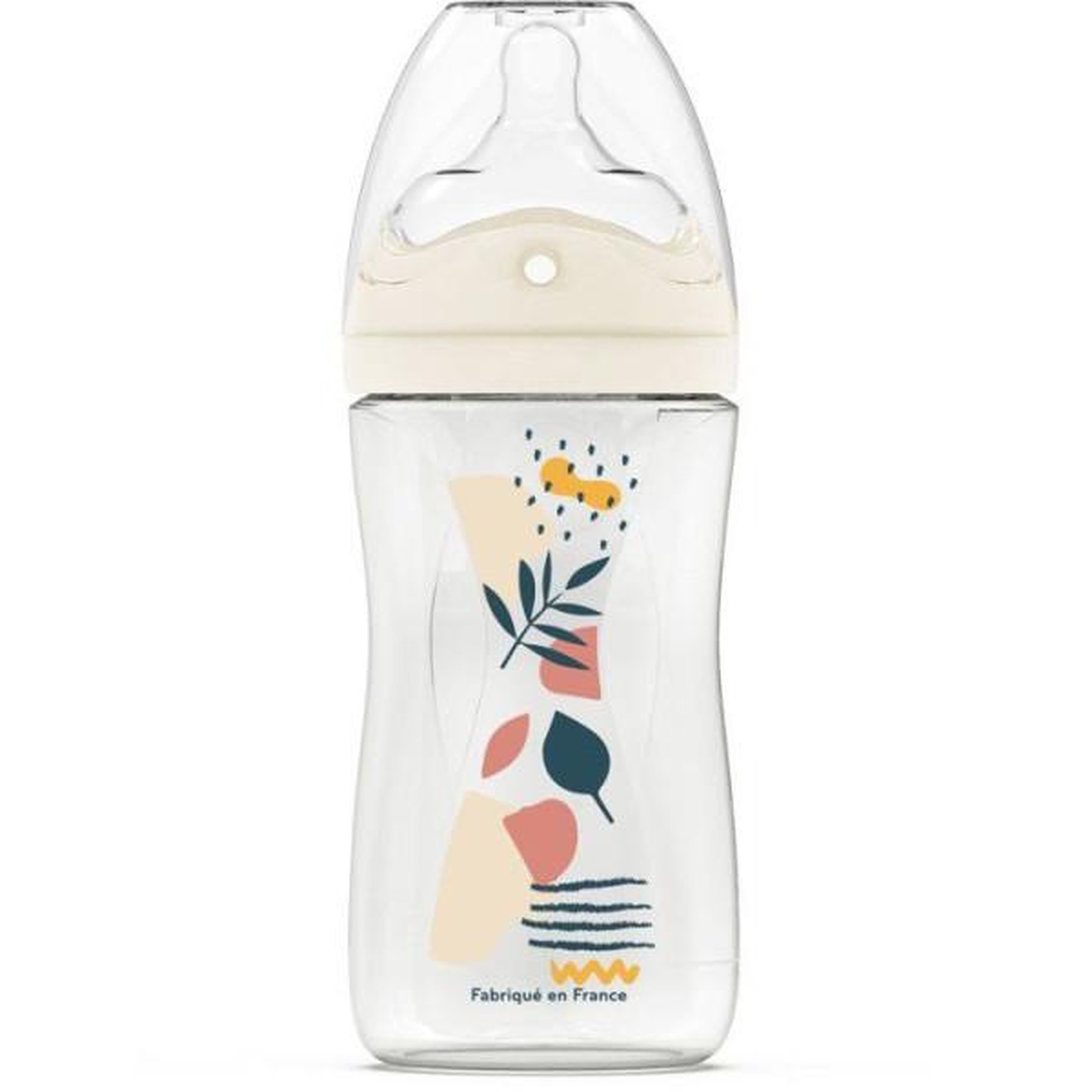 DODIE Biberon anti-colique - DODIE - 270 ml - Tétine multi-perforée biomimétisme - +3 mois - Débit 2 - Rose