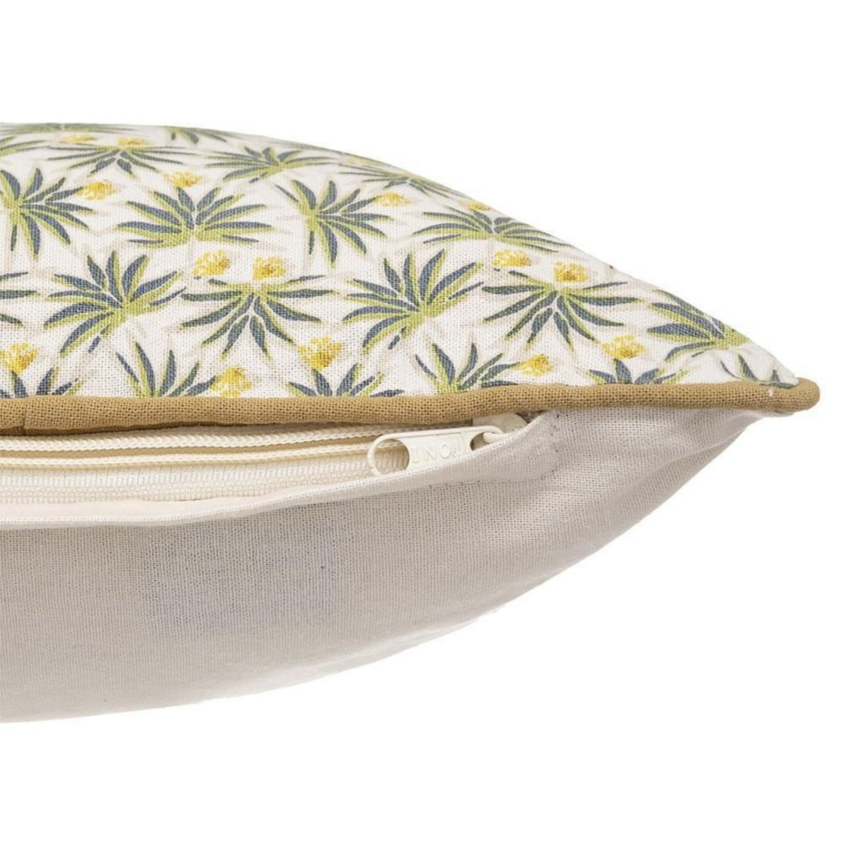 ATMOSPHERA Coussin brodé déhoussable 40x40 Palma tropic