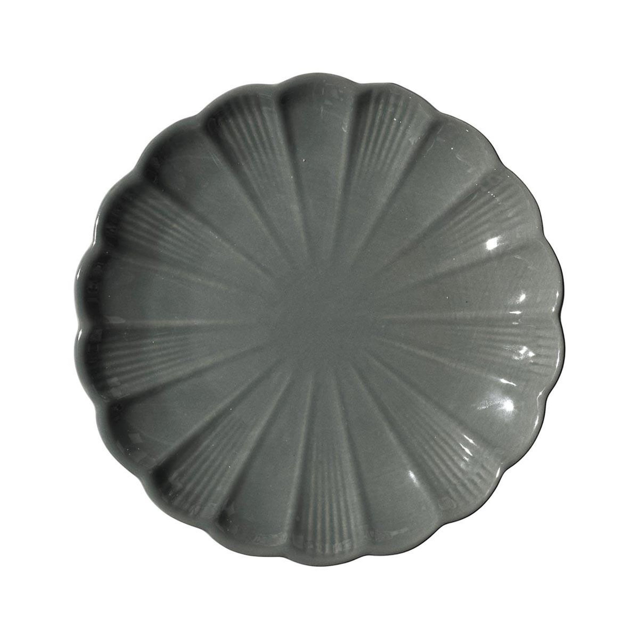 The Home Deco Factory Lot de 6 assiettes à dessert  calista  19cm gris