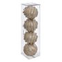 Voir la diapositive 1 : ATMOSPHERA Lot de 4 Boules de Noël  Nouvelle Orléans  8cm Or