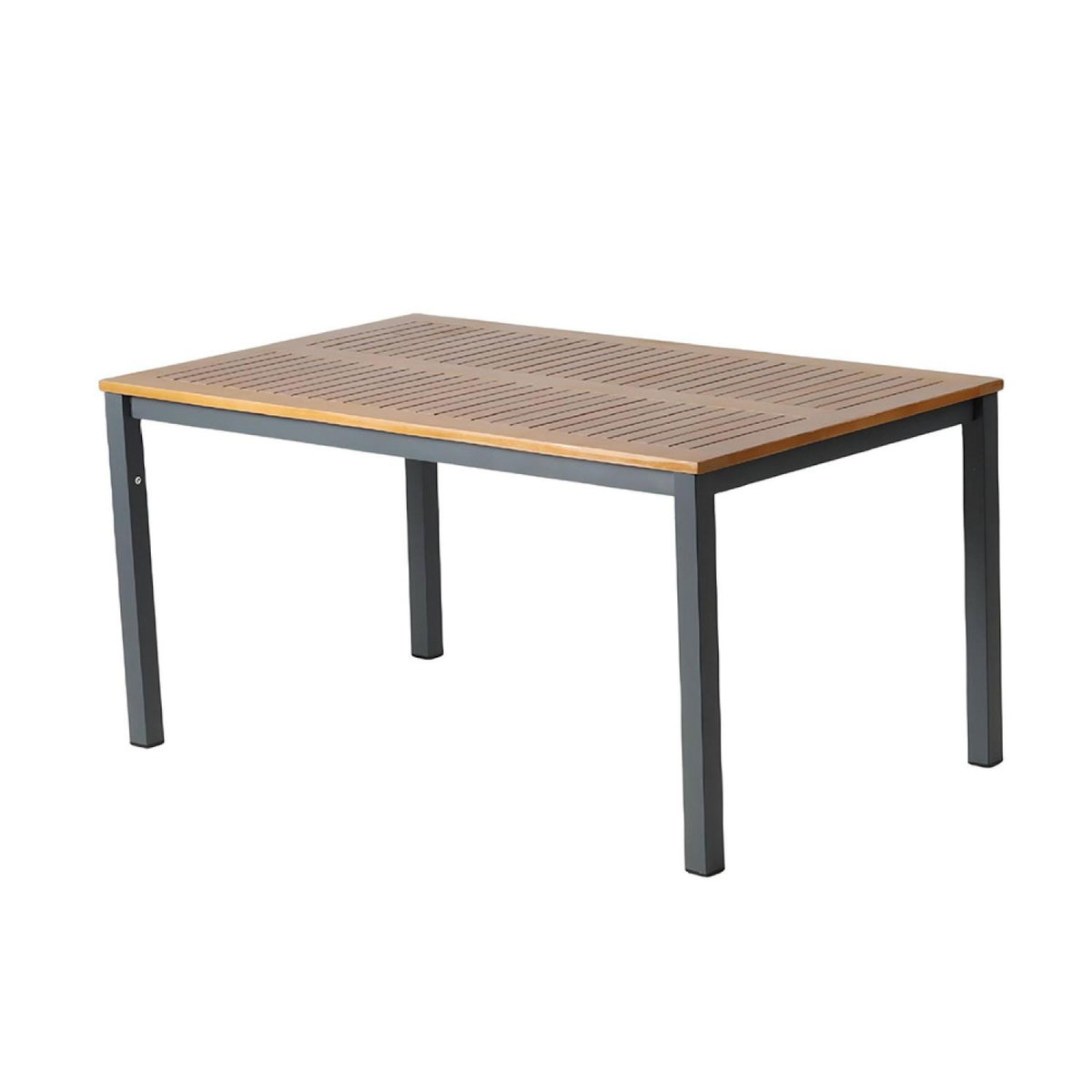 CONCEPT USINE Table 6 places en bois naturel d'eucalyptus 150cm BAGO