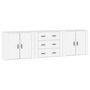 Voir la diapositive 2 : VIDAXL Buffets 3 pcs Blanc Bois d'ingenierie
