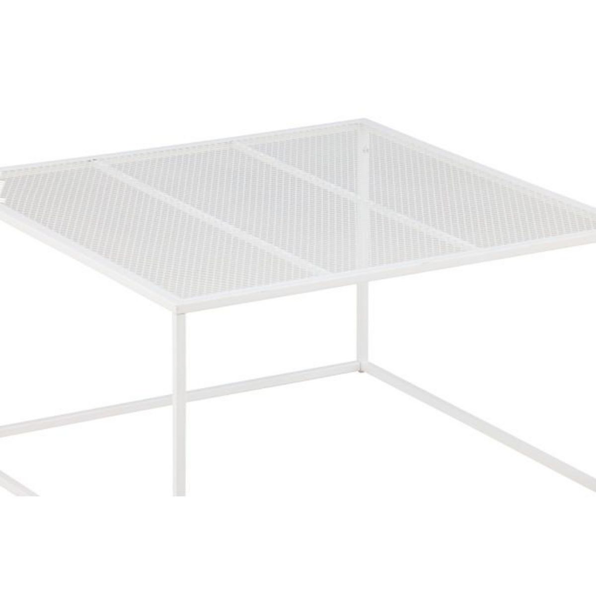 Paris Prix Table Basse en Métal  Netz  80cm Blanc
