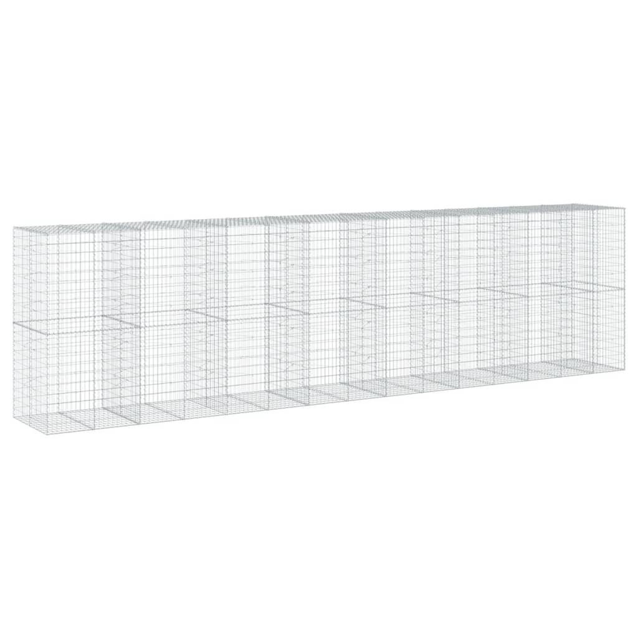 Voir la diapositive 2 : VIDAXL Panier gabion avec couvercle 750x100x200 cm fer galvanise