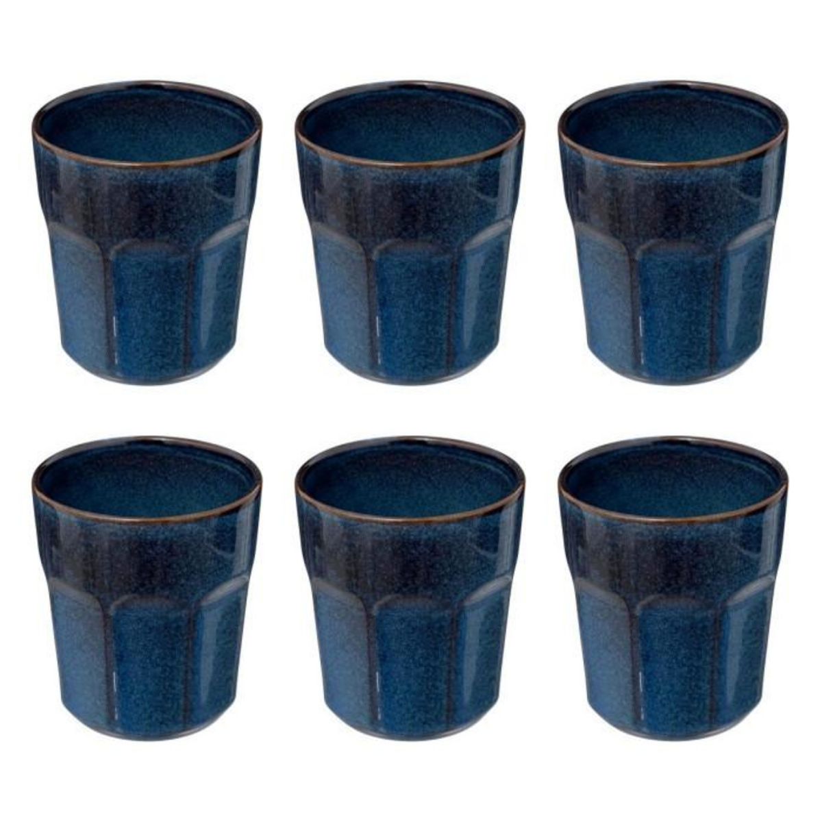 SECRET DE GOURMET Lot de 6 Mugs Design  Roma  30cl Bleu