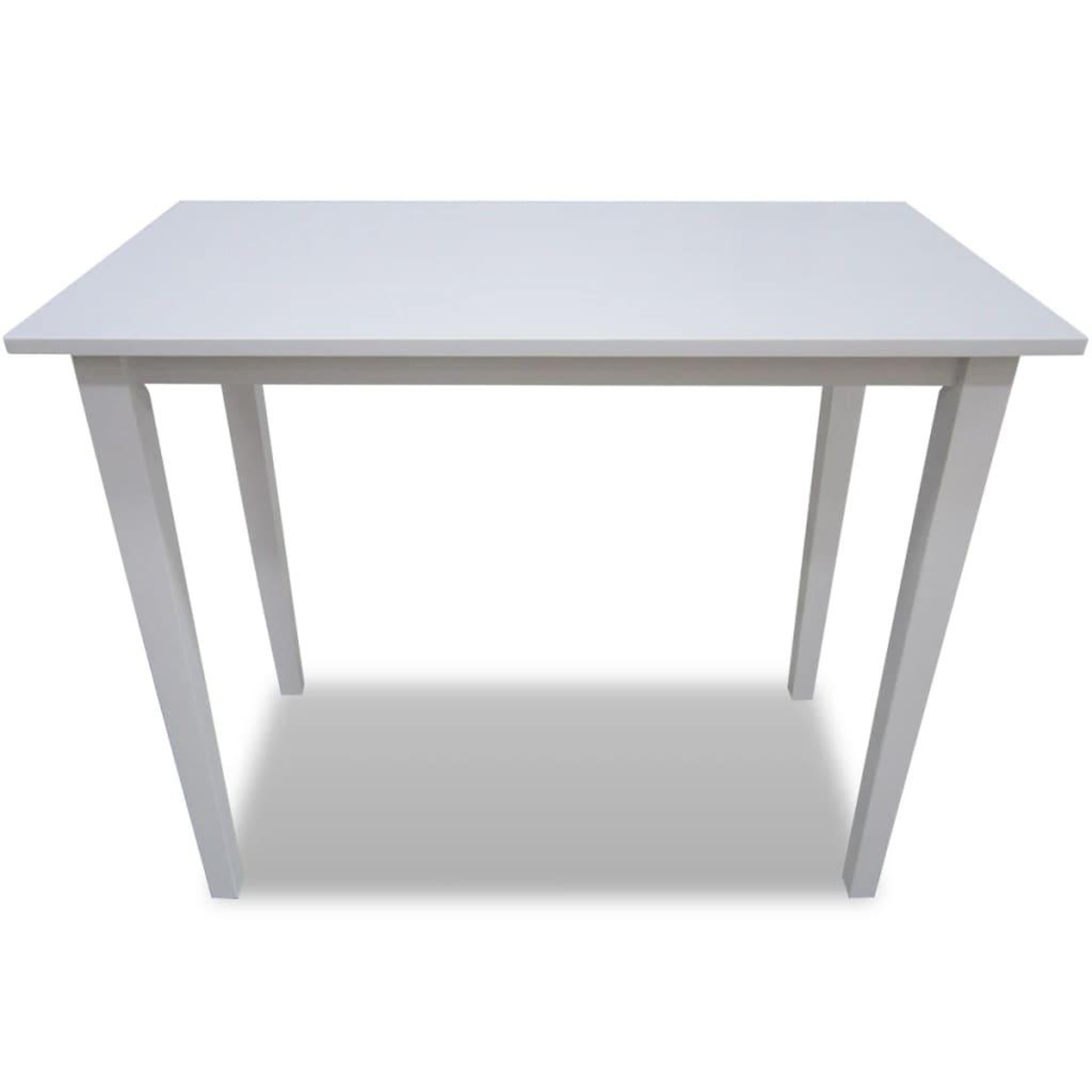 Voir la diapositive 2 : VIDAXL Table de bar en bois Blanc