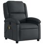 Voir la diapositive 4 : VIDAXL Fauteuil de massage inclinable noir cuir veritable