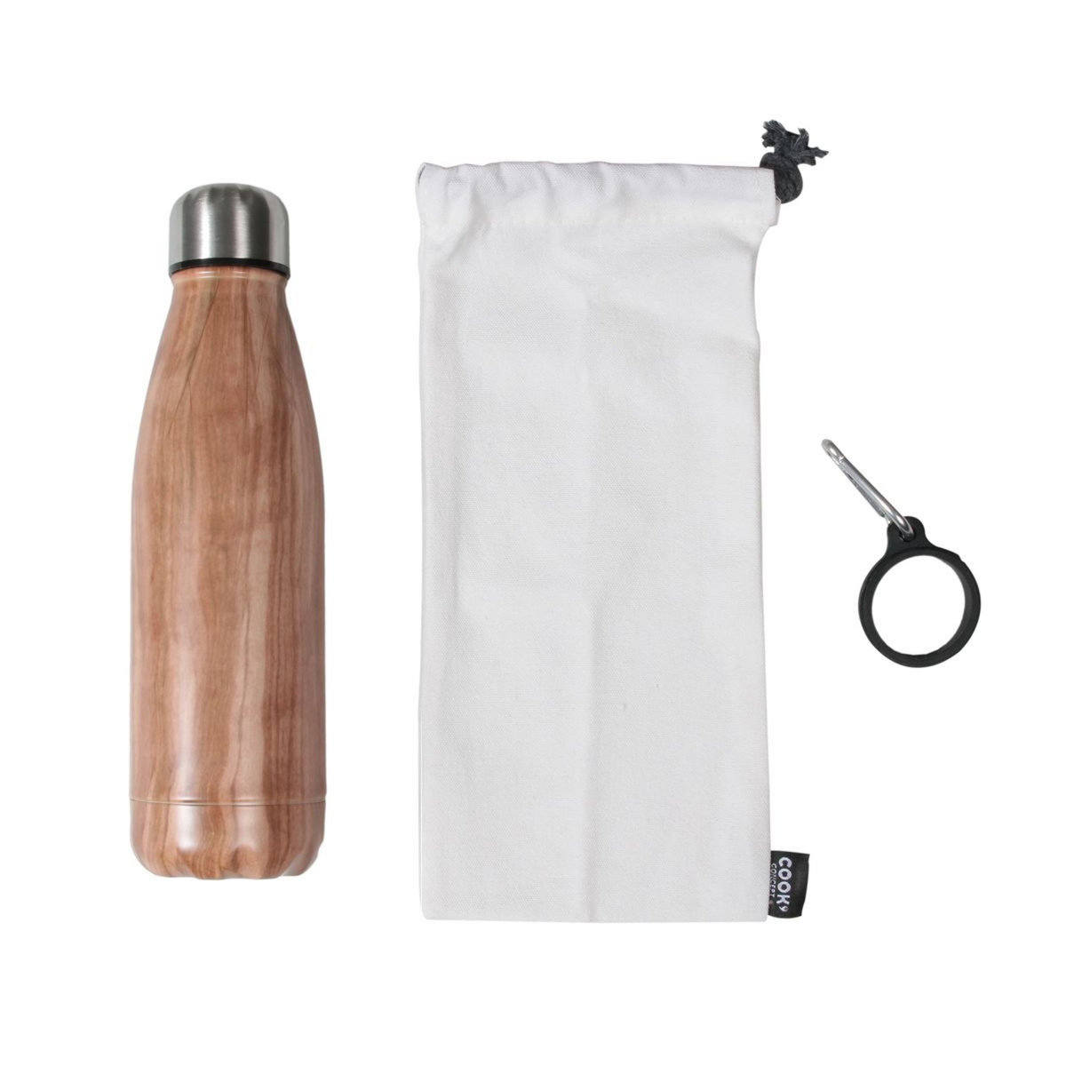 Bouteille isotherme effet bois