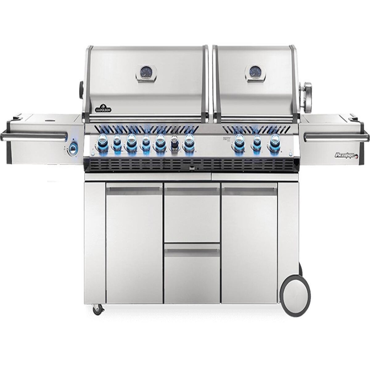 NAPOLEON Barbecue à gaz Prestige Pro 825 4 brûleurs + 2 Sizzle Zone + brûleur arrière + fumoir - Napoleon