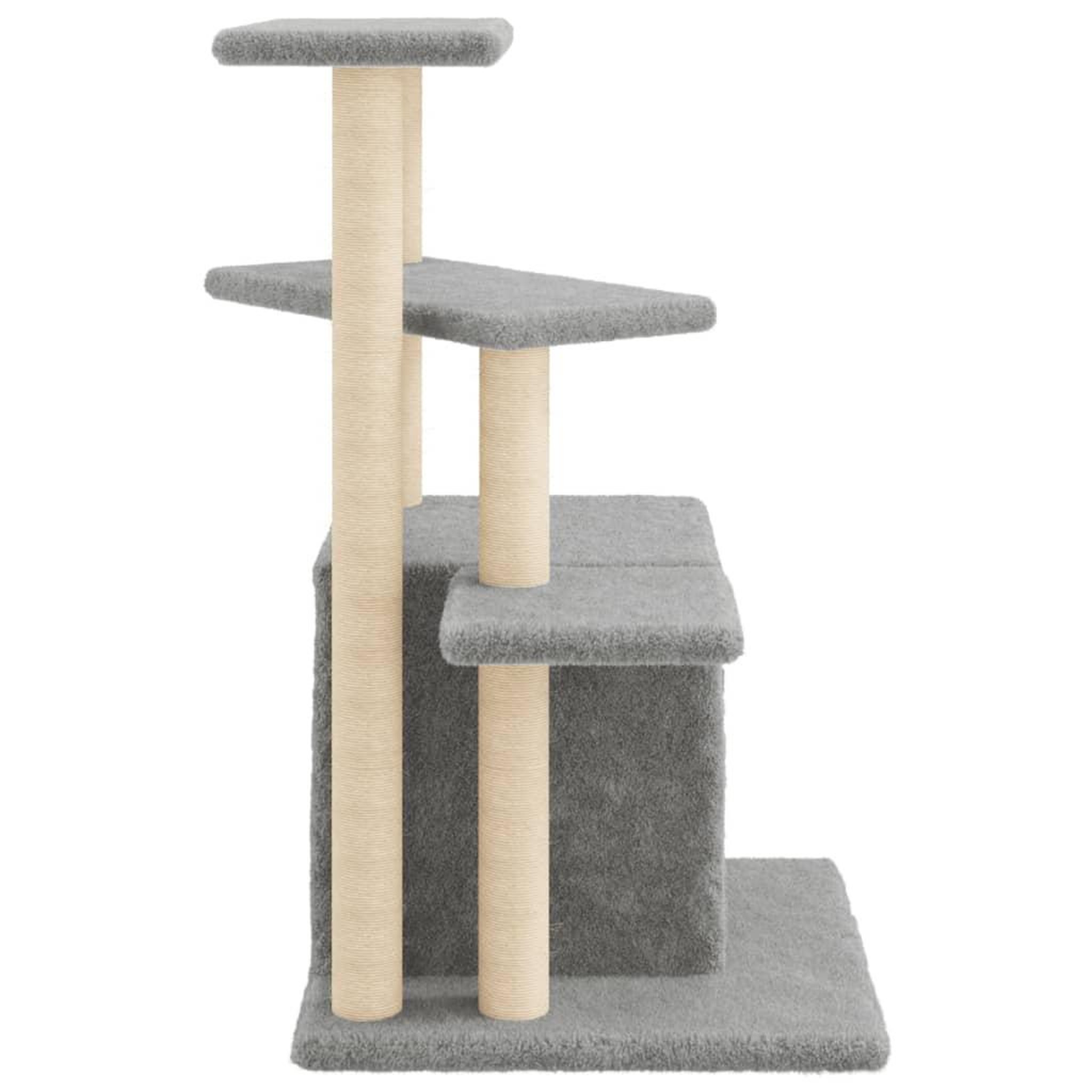 Voir la diapositive 5 : VIDAXL Arbre a chat avec griffoirs en sisal gris clair 83,5 cm