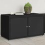 Voir la diapositive 1 : VIDAXL Armoire de rangement jardin noir 110x55x60,5 cm résine tressée