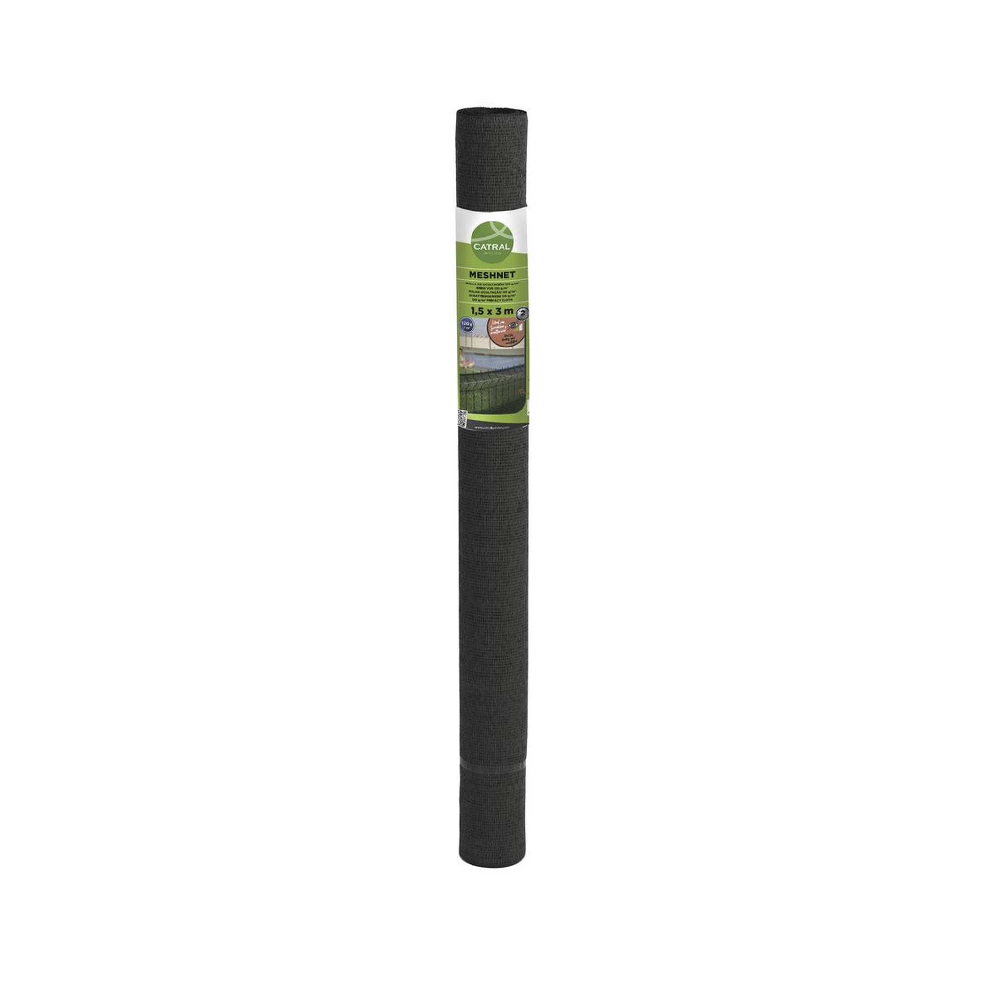 Voir la diapositive 3 : Catral Brise vue 120 gr 1,5mx10m gris anthracite