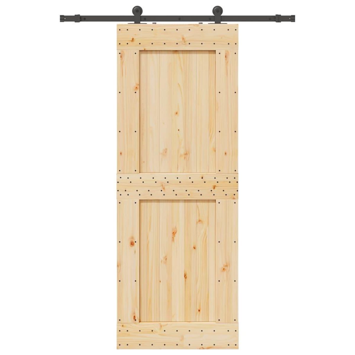 VIDAXL Porte coulissante et kit de quincaillerie 85x210 cm pin massif