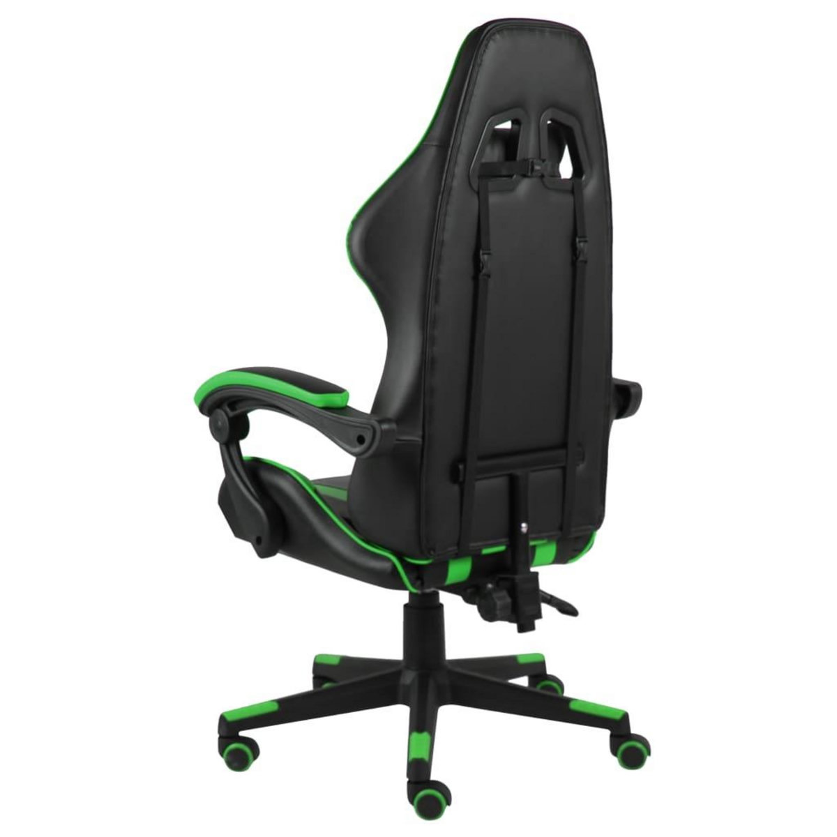 VIDAXL Fauteuil de jeux video Noir et vert Similicuir