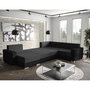 Voir la diapositive 2 : BEST MOBILIER Epona - canapé panoramique d'angle réversible 7 places convertible avec coffre en tissu
