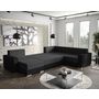 Voir la diapositive 2 : BEST MOBILIER Epona - canapé panoramique d'angle réversible 7 places convertible avec coffre en tissu