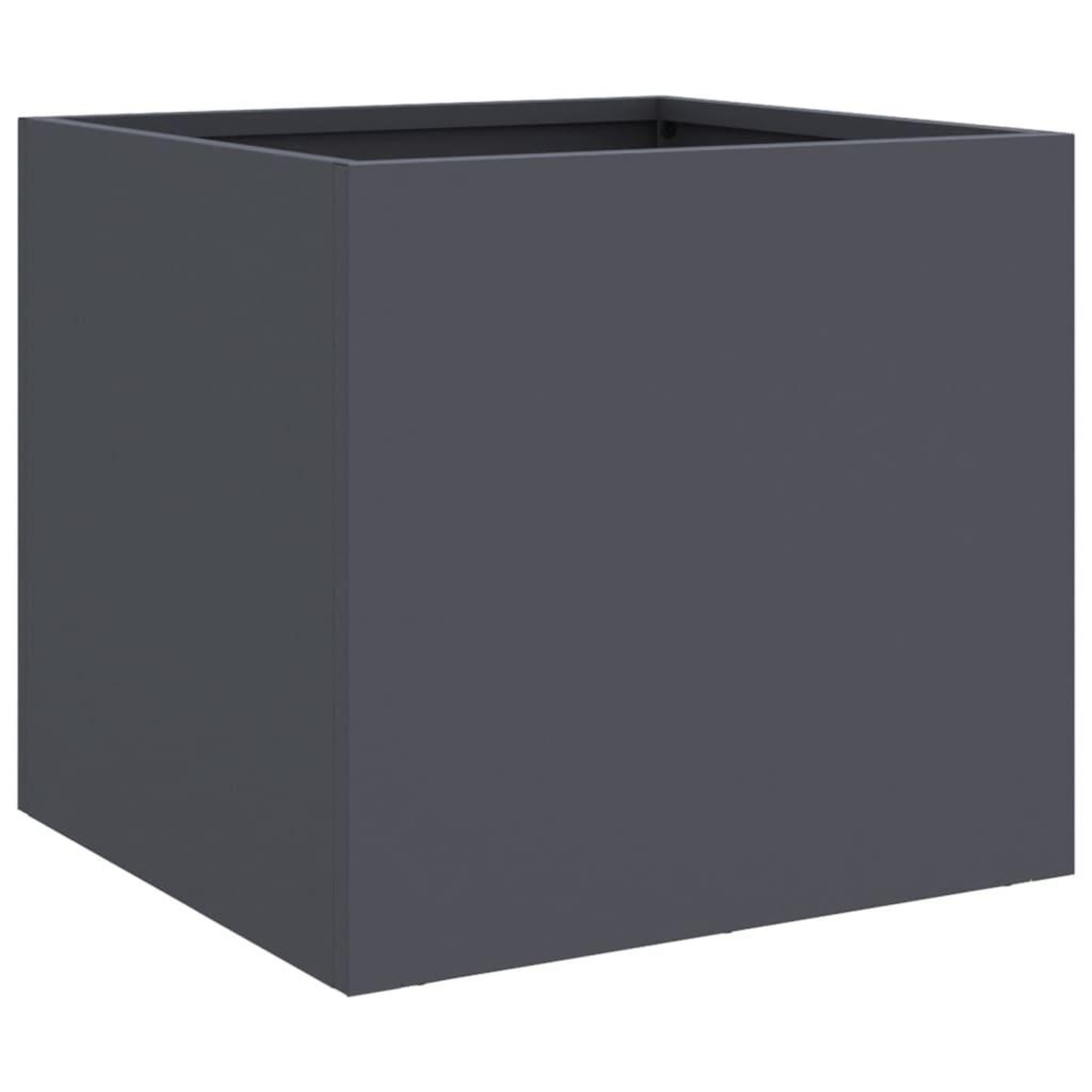 Voir la diapositive 2 : VIDAXL Jardiniere anthracite 32x30x29 cm acier