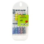 AUCHAN Boite de 10 tubes de gouache 10 ml avec pinceau rond N8