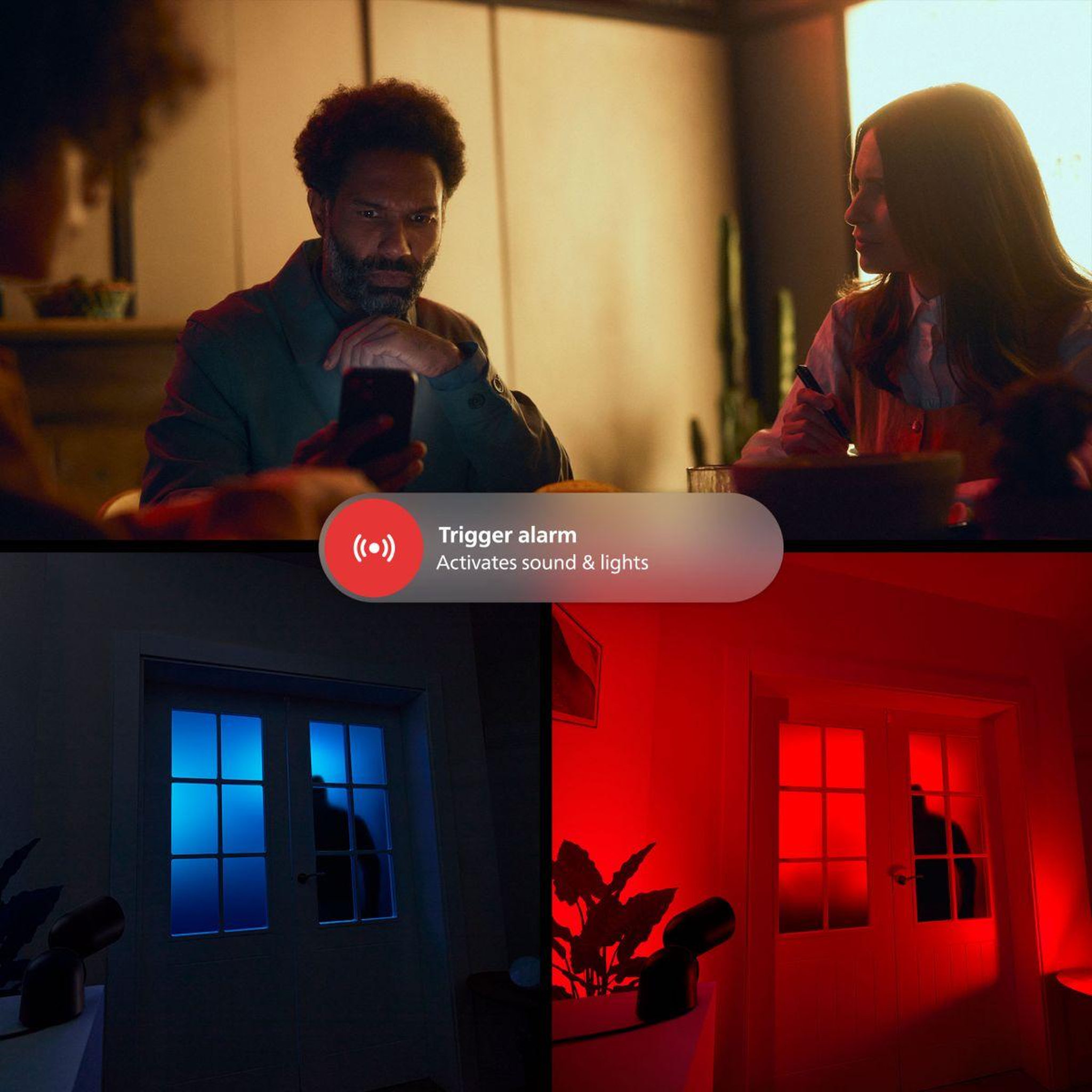 Voir la diapositive 4 : Philips Kit d'éclairage intelligent Philips Hue Secure WCA avec capteurs de sécurité