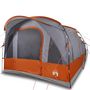 Voir la diapositive 4 : VIDAXL Tente de camping tunnel 3 personnes gris et orange imperméable