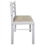Voir la diapositive 5 : VIDAXL Chaises a manger lot de 2 blanc hevea solide et velours