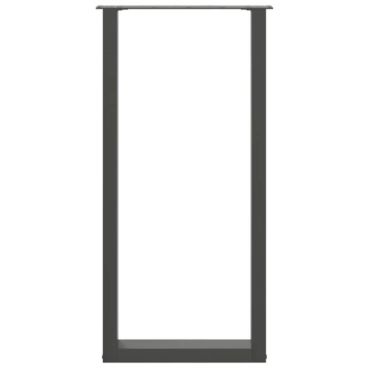 VIDAXL Pieds de table basse forme de U 2 pcs anthracite 50x(100-101)cm