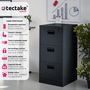 Voir la diapositive 2 : tectake Armoire de classement en métal en acier lâqué époxy noir