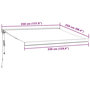 Voir la diapositive 6 : VIDAXL Auvent retractable automatique bordeaux 350x250 cm