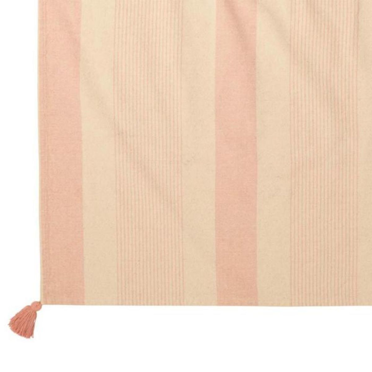 Paris Prix Plaid en Coton  Mik  130x180cm Blanc & Rose