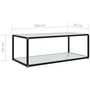 Voir la diapositive 6 : VIDAXL Table basse Blanc 100x50x35 cm Verre trempe