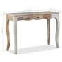 Voir la diapositive 6 : VIDAXL Table console et 3 tiroirs Bois massif 110x40x76 cm