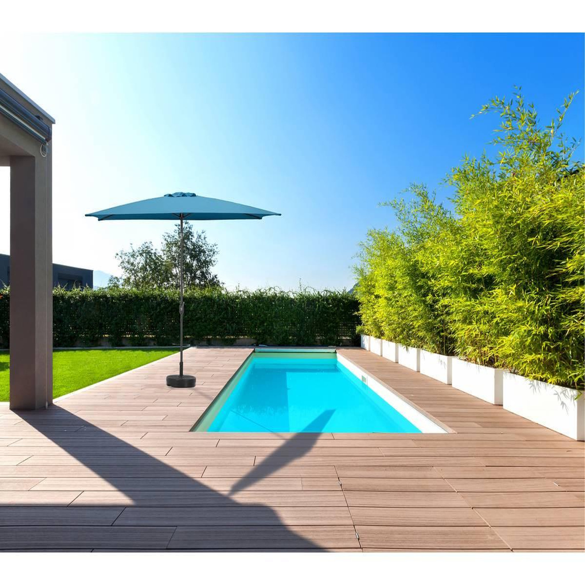 Voir la diapositive 2 : Habitat et Jardin Parasol rectangulaire inclinable  Sol 2  - 2 x 3 m - Bleu