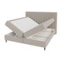 Voir la diapositive 2 : BEST MOBILIER Maria - lit boxspring - 160x200 - en velours - coffres et surmatelas inclus