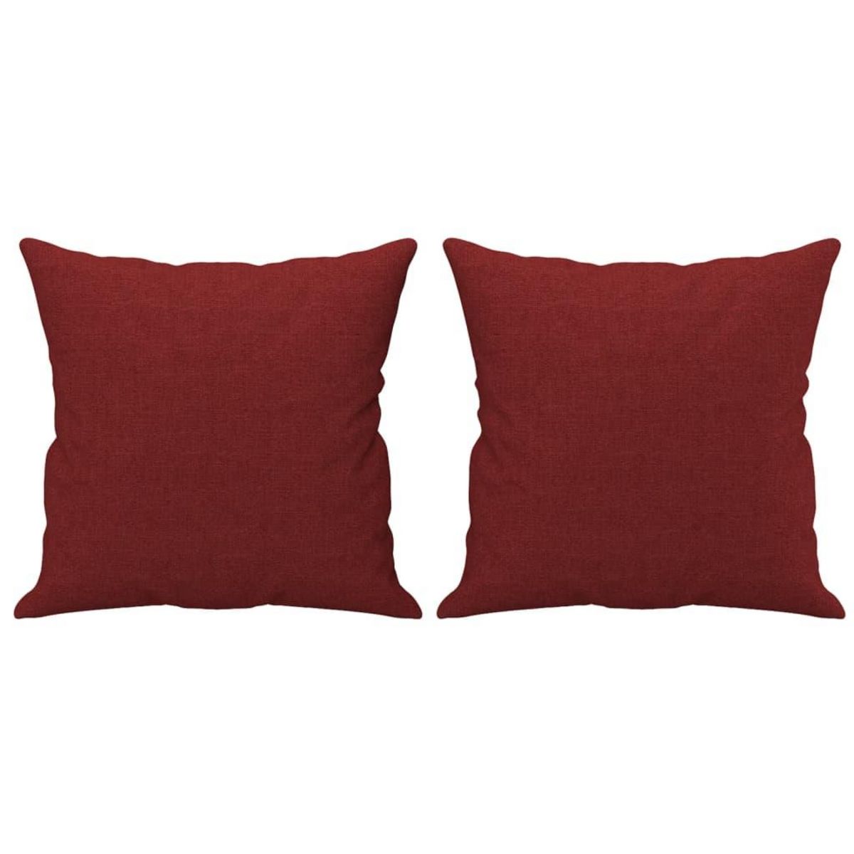 VIDAXL Coussins decoratifs lot de 2 Rouge bordeaux 40x40 cm Tissu