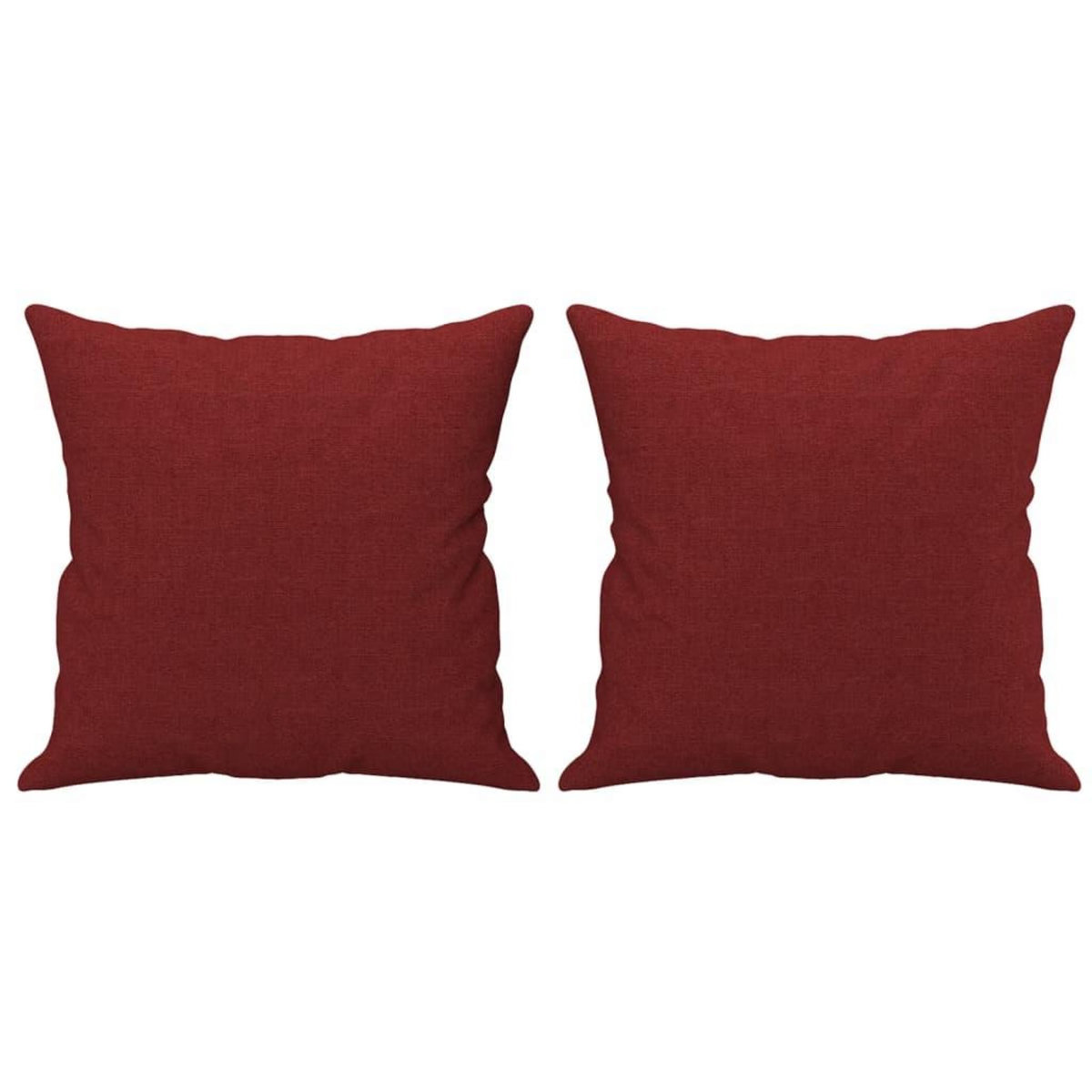 VIDAXL Coussins decoratifs lot de 2 Rouge bordeaux 40x40 cm Tissu