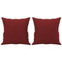 Voir la diapositive 2 : VIDAXL Coussins decoratifs lot de 2 Rouge bordeaux 40x40 cm Tissu