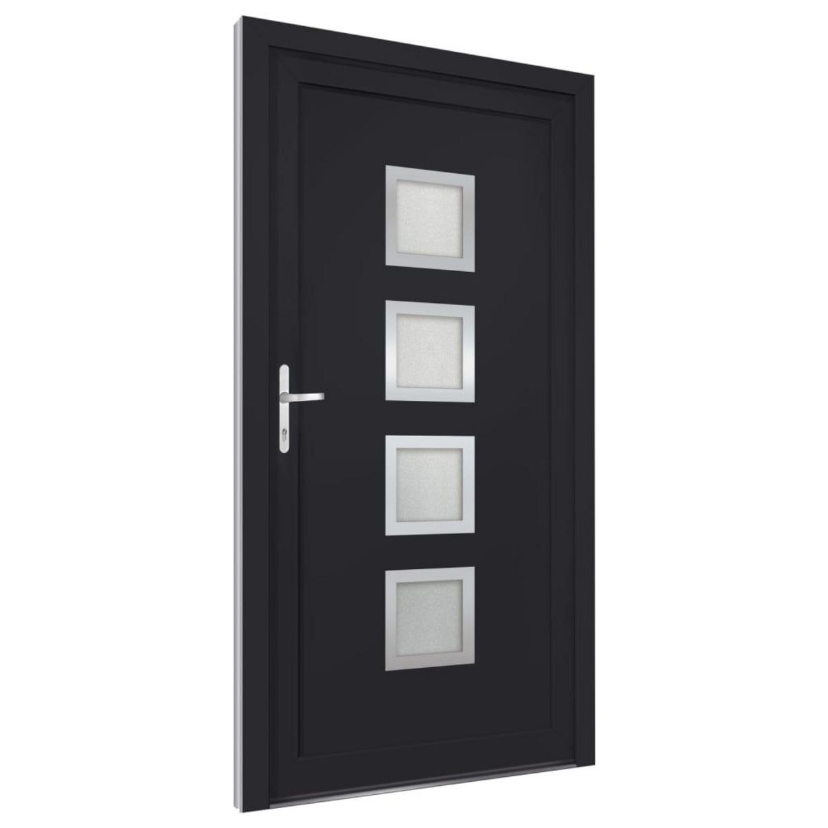 VIDAXL Porte d'entree anthracite 98x208 cm PVC