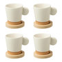 Voir la diapositive 1 : Paris Prix Lot de 4 Tasses à Café  Avery  7,5cl Blanc